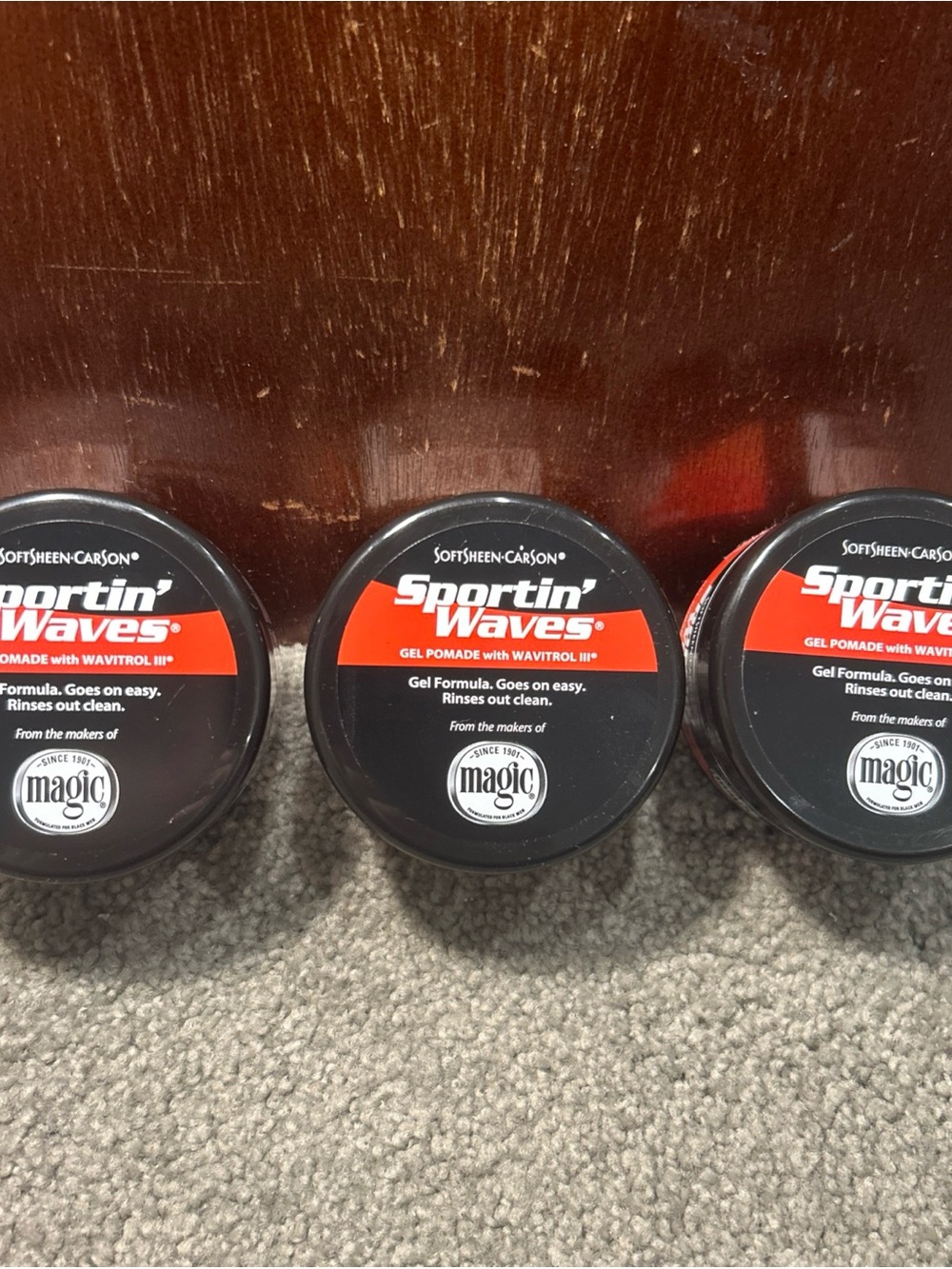 X3 SoftSheen Carson Sportin' Waves Magic Gel Pomade with Wavitrol III 3.5oz